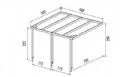 Avanc�e de terrasse abris terrasse 400 en meleze de siberie l 400 cm p 300 cm couverture translucide