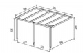 Avanc�e de terrasse abris terrasse 500 en meleze de siberie l 500 cm p 300 cm couverture opale