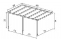 Avanc�e de terrasse abris terrasse 600 en meleze de siberie l 600 cm p 300 cm couverture translucide